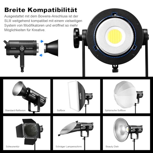 Ficha técnica Godox SL200III inalámbrico 2.4G Multi-Efectos de luz FX Montaje Bowens Fotográfica Regulable 5600K±200K Soporte para el Control de App Brillo - Fernando Cortés