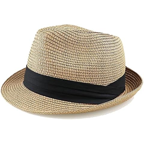 Sombrero de Paja de ala corta KorhLeoh para Mujer/Hombre Cover