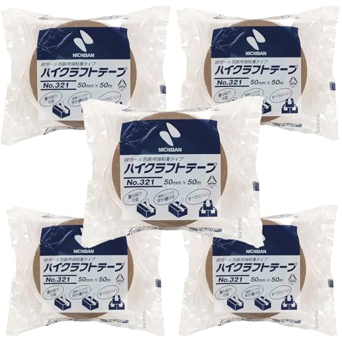 Amazon.co.jp: ニチバン ハイクラフトテープ No.321 大巻 5巻 黄土 321