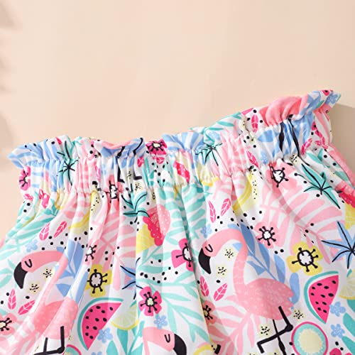 Image of Akyzic Little Girl Skirt Outfit Two Piece Spring Summer Outfit Butterfly Dress Cat Print Skirt Toddler Girl Outfit Set