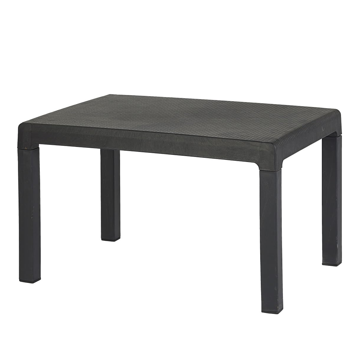 Violet Mesa Auxiliar Plástico, 60X40 cm, Mesa de Café (Marrón Oscuro)