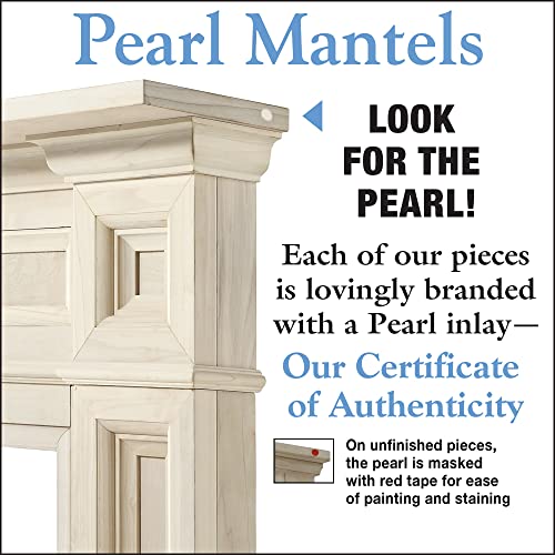Image of Pearl Mantels ARYB50140 Rich Architectural Quality Wood Mantel Surround, 50 inchW x 42 inchH, Unfinished