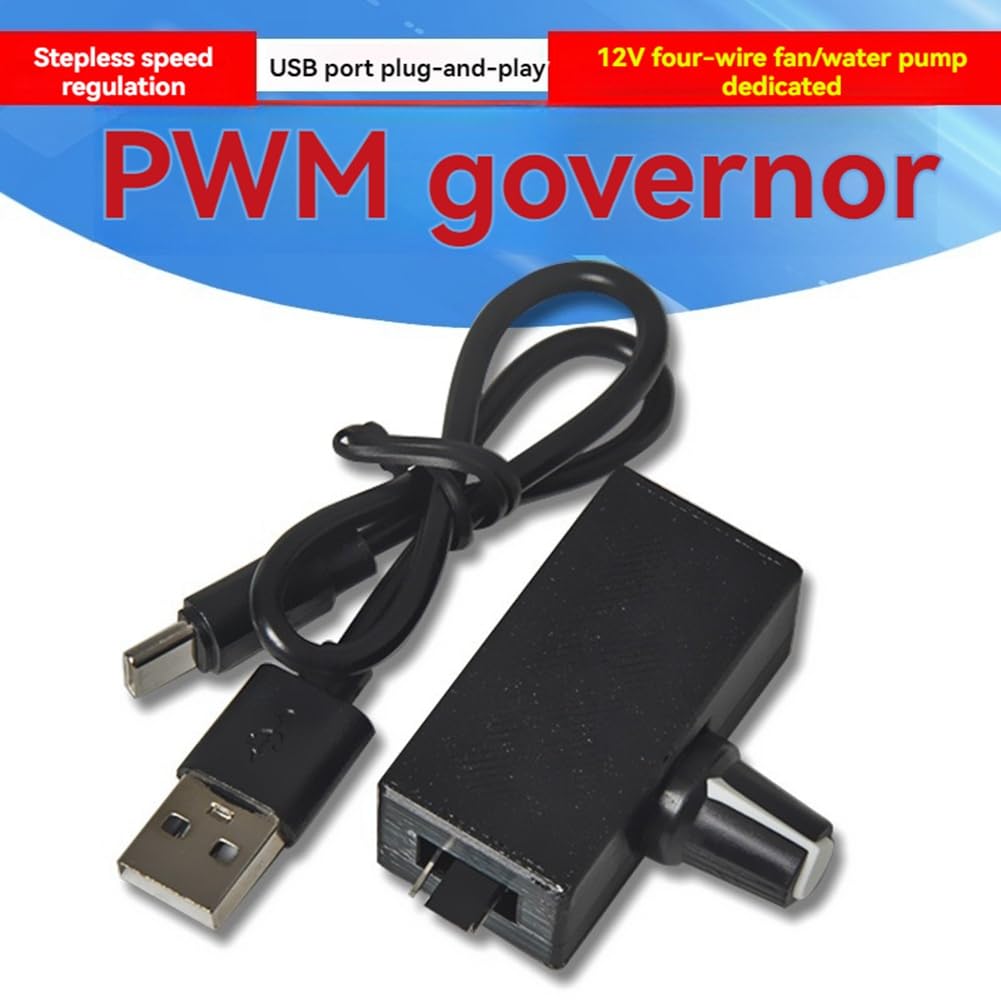 Regolatore di velocità PWM, regolatore di velocità ventola a 4, alimentazione USB di tipo C, raffreddamento ad acqua fai da te, raffreddamento per ventole/pompa a 4 fili 12 V