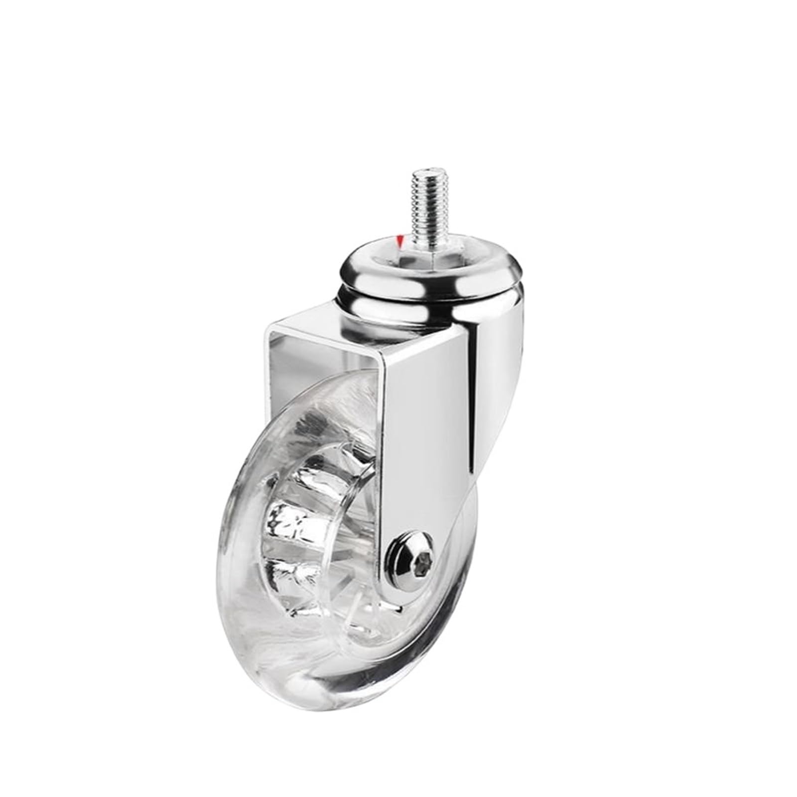 MXXDMOPD 4 Pieces/lot 3 inch Transparent Wheel Furniture Display Cabinet Silent Rubber Swivel Pulley Caster(C)