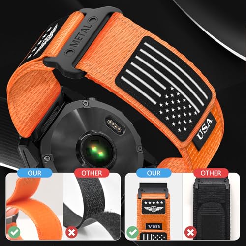 Correa de nylon resistente compatible Garmin 26mm miniatura 2