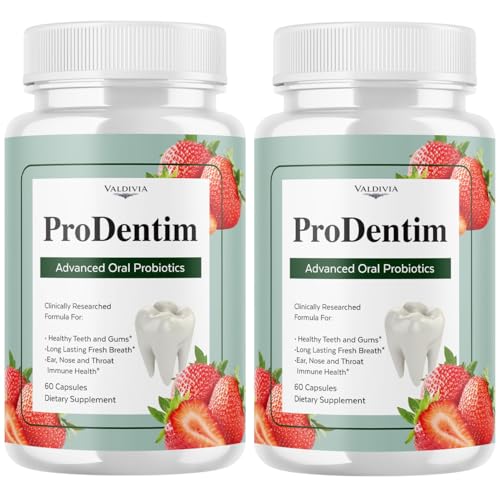 (2 Pack) ProDentim Advanced Oral Health Probiotics Advanced Formula for Healthy Gums Teeth Fresh Breath - Oral Probiotics for Bad Breath Support (120 Capsules)
