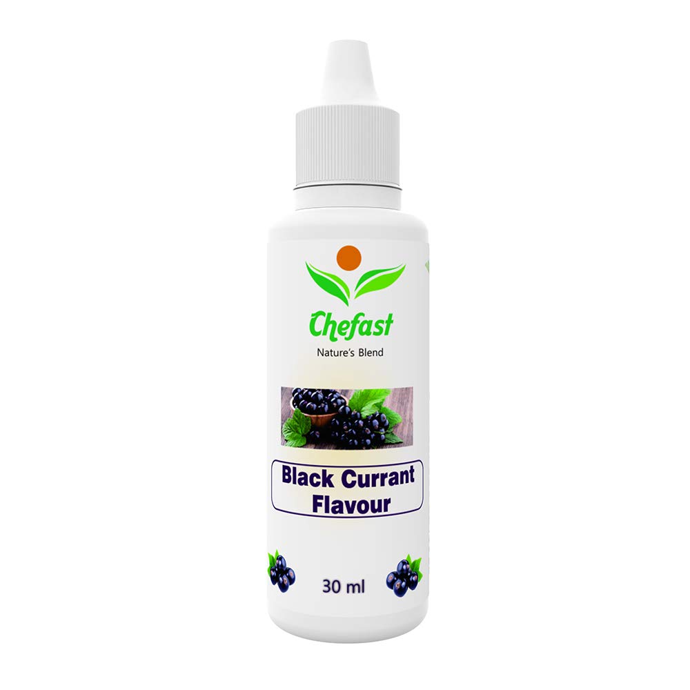 Chefast Black Currant Flavour Baking Essence for Cake, Milkshakes, Ice-Cream - 30ML ( Use 2-3 Drops Essence for 250 grm Cake)