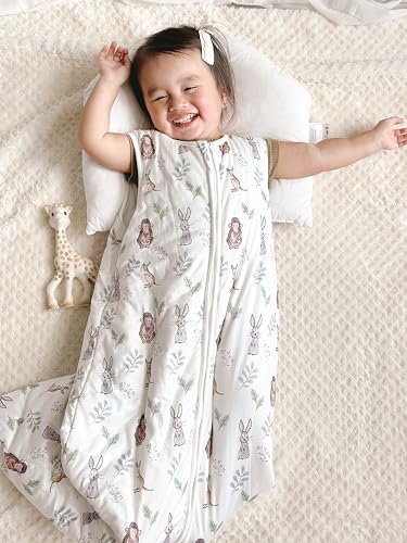Image of TotAha Sleep Sack 6-12 Months TOG 1.0, Soft Quilted Wearable Blanket, Swaddle Transition Sleeping Bag with 2-Way Safe Zippers for Babies Girl Boy