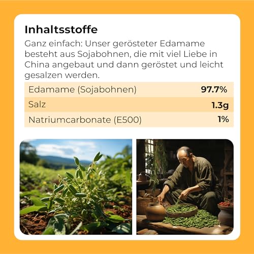 Edamame Bohnen 1 Kg | Sojabohnen geröstet leicht gesalzen | Bohnen Getrocknet I Glutenfrei und reich an Proteinen | GMO-frei | geeignet für Snacks und Diätmahlzeiten I Black Beans I Soja I Dorimed