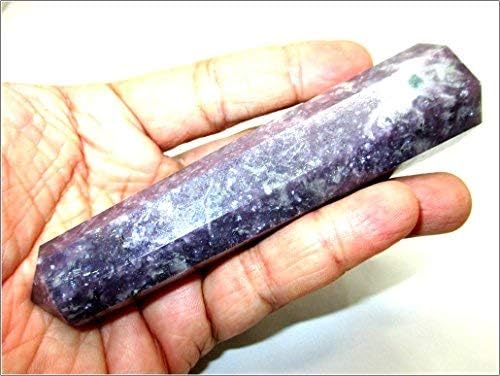 Miniatura 5 de Obelisco de lepidolita Jet de 3 pulgadas aprox. Jumbo A+ Top Energizado Limpiado Cargado Ágata Auténtica Piedra Preciosa Auténtica Cristal Genuino