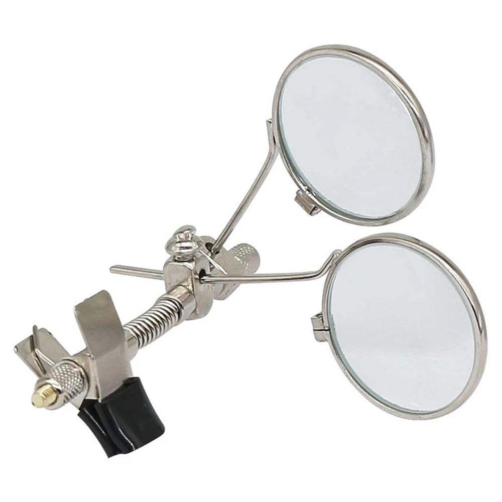 Clip-On Eyeglass Loupes 10X Double Lenses Magnifying Glass Diameter 25mm Rotatable Monocular Magnifier for Watchmakers Jewellers