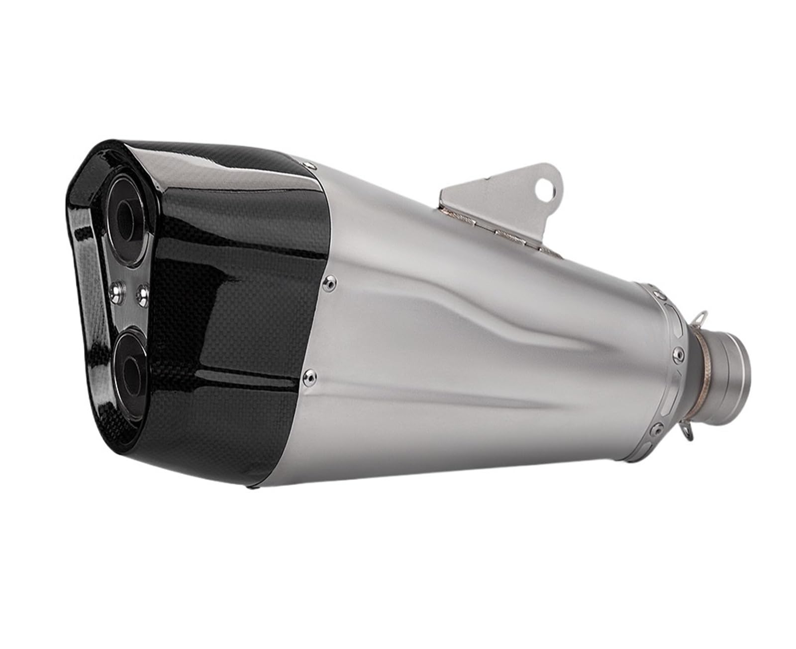 Motorradauspuffschalldämpferrohre Motorrad-Auspuffrohr Mit Zwei Löchern, Universeller Schalldämpfer Für Motorräder, 51 Mm, Motorradzubehör, Ersatzteil