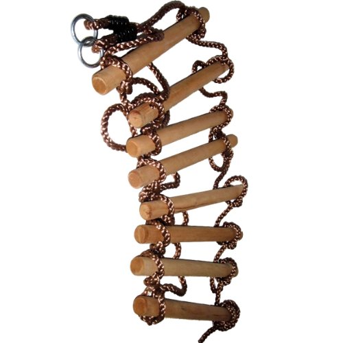 Strickleiter mit Hartholzsprossen – Robuste Kletterhilfe für Spieltürme...