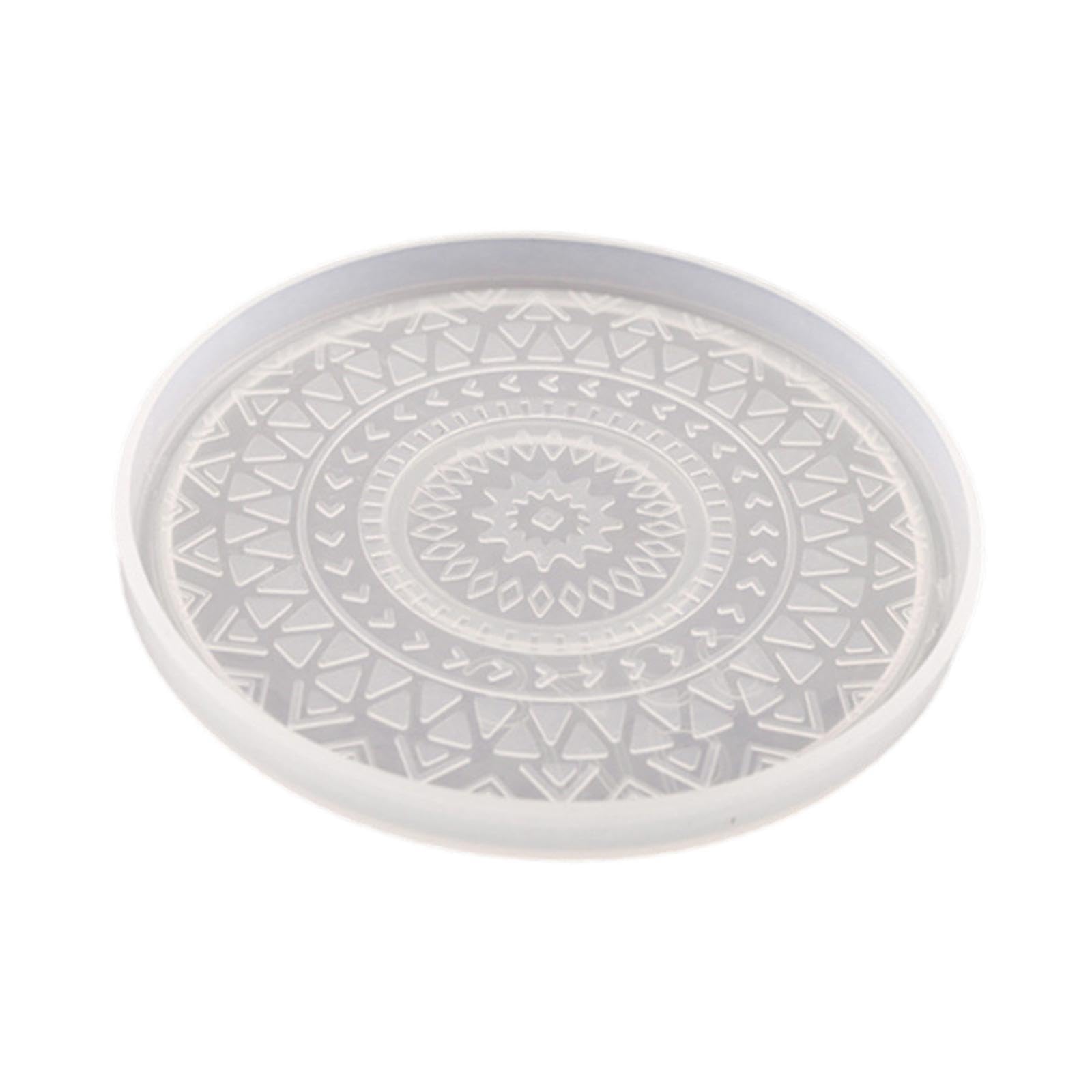 CLUB BOLLYWOOD BNF®Coaster Silicone Mould Lightweight Reusable Round Tray Gypsum Model for Desk Style B|Crafts | Multi-Purpose Craft Supplies | Crafting Pieces |1 Coaster Silicone Mould-image-4
