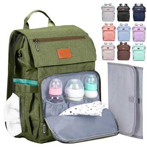 Image of PILLANI Baby Diaper Bag Backpack - Large Bag for Boys & Girls, Waterproof Diaper Backpack - Travel Diaper Bags w/Changing Pad, Baby Registry Search & Shower Gifts - Essentials Must Haves Newborn Stuff
