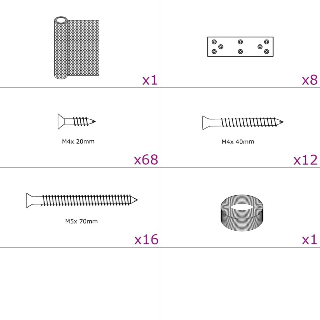 Extensión de gallinero de 268 x 100 x 190 cm, juego de expansión de metal para gallineros con malla de alambre y alambre para aves de corral y salida de gallinas