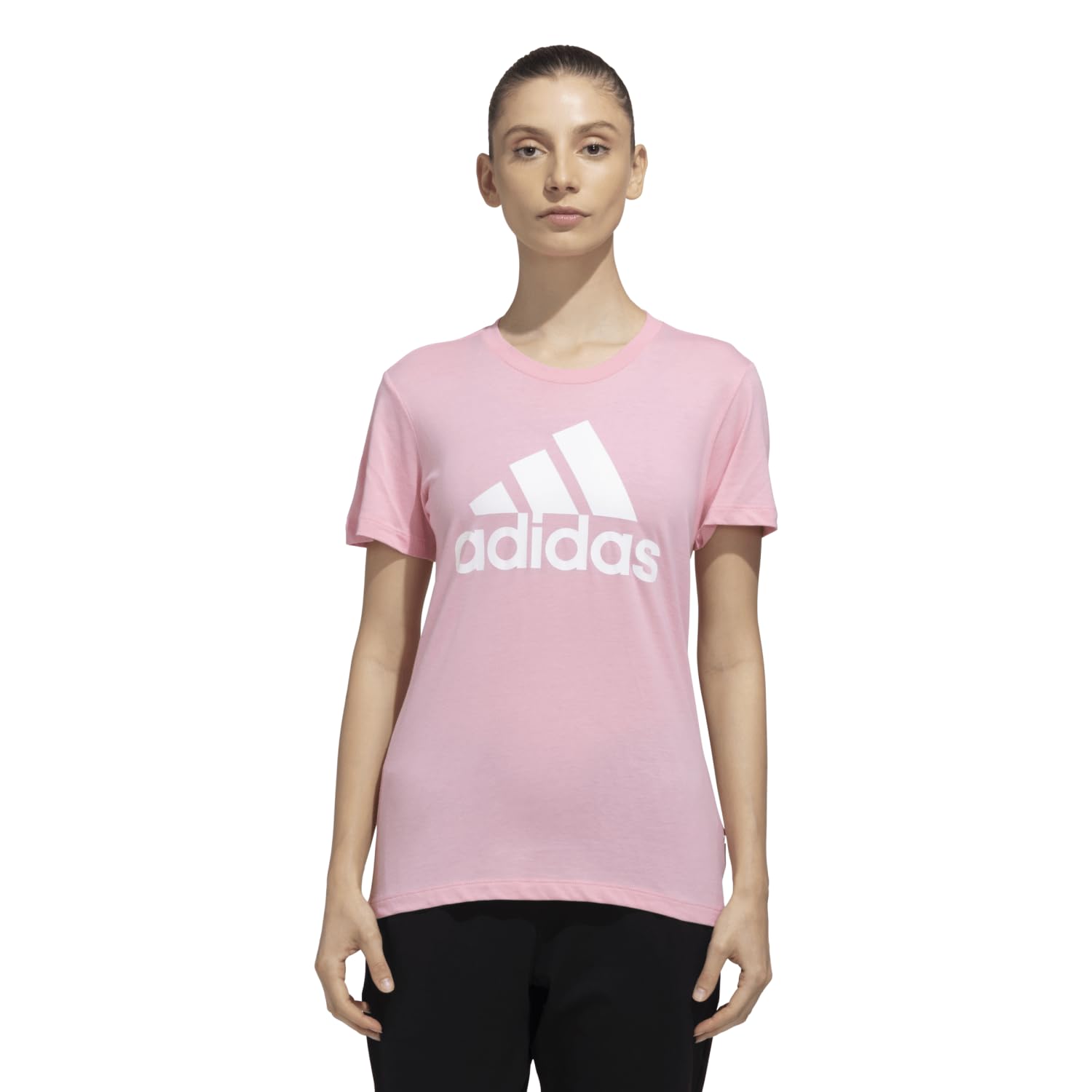 Adidas Women's Cotton Geometric Regular Fit T-Shirt in neutral