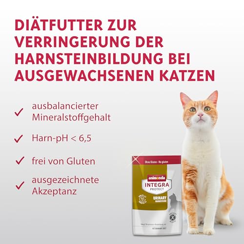 animonda INTEGRA PROTECT Urinary (1 x 1200 g), Katzen Diätfutter bei Harnsteinen, Katzenfutter verringert die Bildung von Struvitsteinen, Trockenfutter für Katzen ohne Getreide