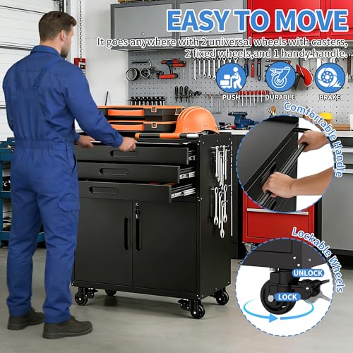 Image of Metal Storage Cabinet for Garage, Tool Cabinet, Utility Cabinet