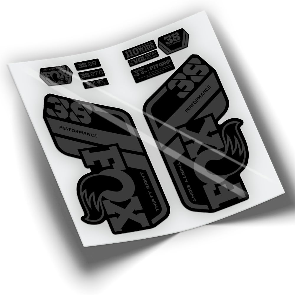 REF:VP439 Stickers compatible with FOX 38 PERFORMANCE 2021-2025 MTB fork, stickers, stickers, stickers, vinyls for mountain bikes (GRIS 073)