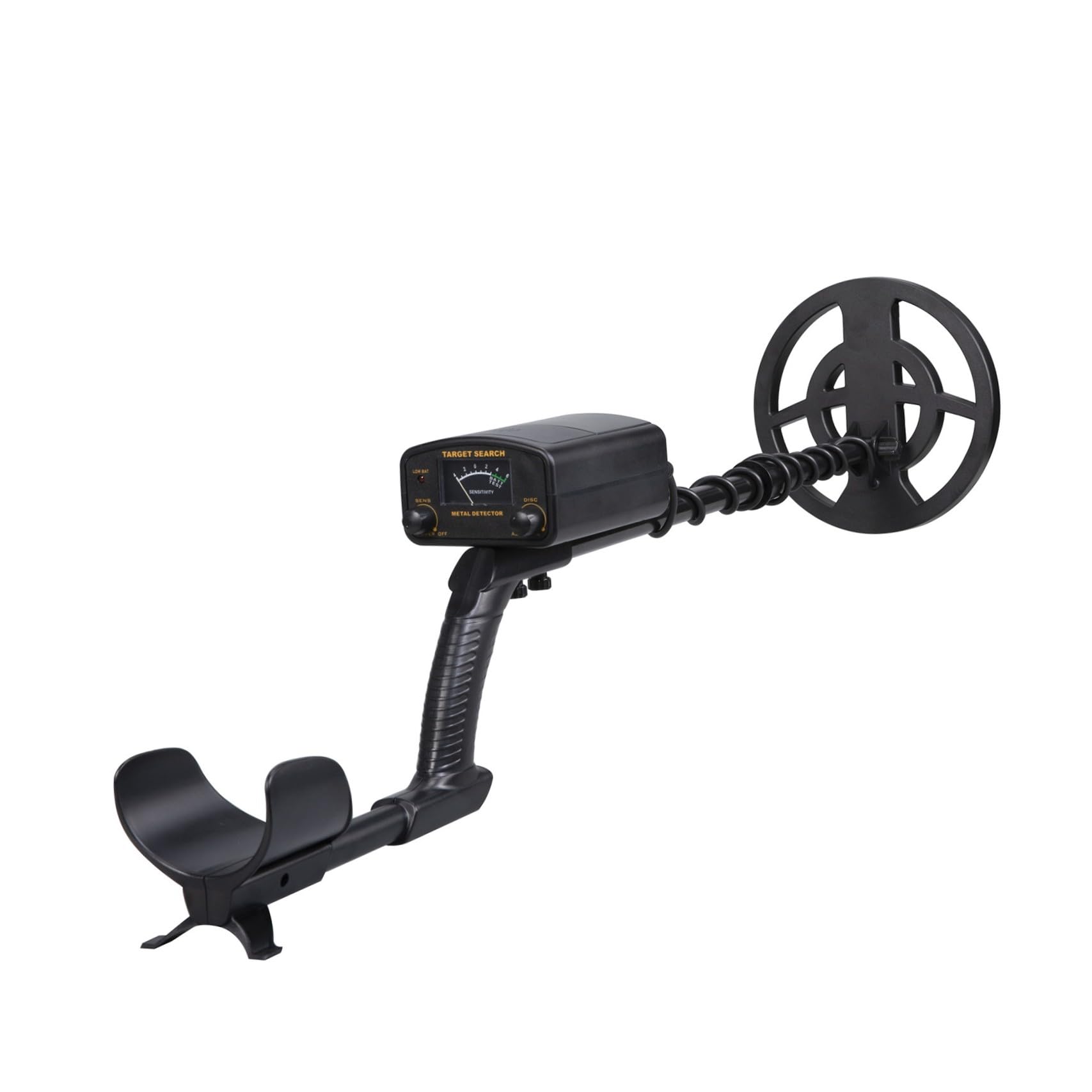 SHINEOFI Detector de Metales Profesional de Plástico y Metal, Adecuado para Exteriores Sonda y Vástago Ajustable y Búsqueda Precisa de Objetos
