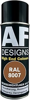 Alex Flittner Designs Rust Protection Paint 4-in-1 RAL 8007 Fawn Brown Metal Protective Paint Spray Rust Protection Paint Spray Can