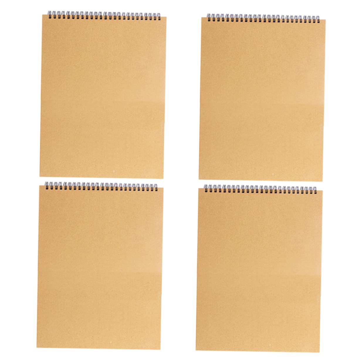 TEHAUX Carnet de Croquis Portable A5 en Papier Kraft, Lot de 4