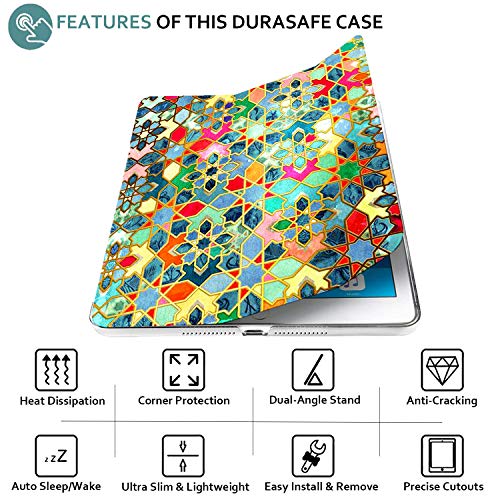 Image of DuraSafe Cases for iPad PRO 12.9 3 [ 3rd Generation 2018 ] A1876 A2014 A1895 MTHN2HN /A MTHU2HN /A MTEL2HN /A MTEM2HN /A Trifold Printed PC Lightweight Protective Clear Back Cover - Damask