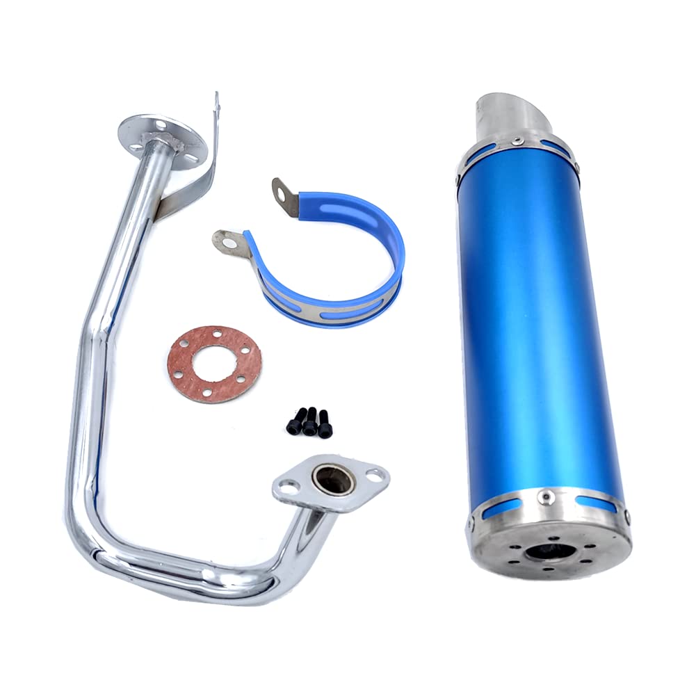 blue 50 cc muffler