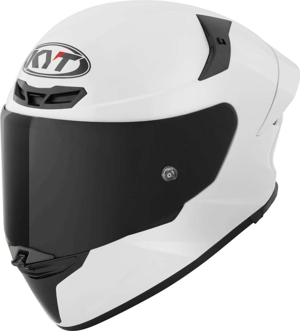 KYT TT-Revo Plain Casque, blanc, M (57/58)