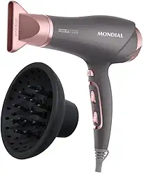 Secador de Cabelo com Difusor Cachos Mondial Grey Rose Keratin SCN-11 2000W - 220v