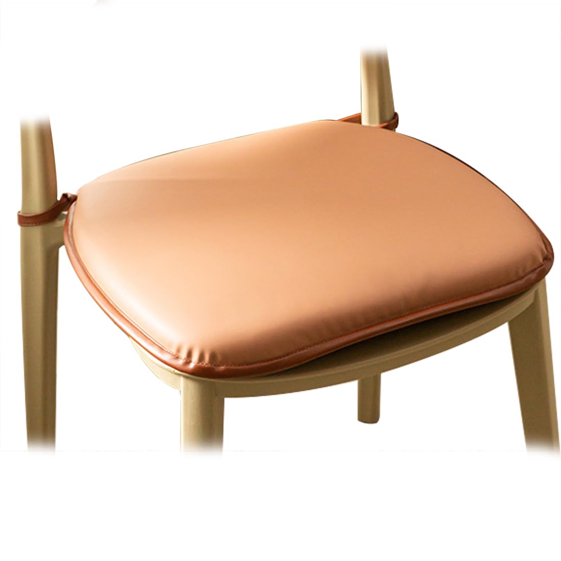 VHJdtE Seat Cushion, Stain-Resistant And Washable Chair Pad|Comfortable Memory Foam|Vintage Seat With Ties(Coffee)