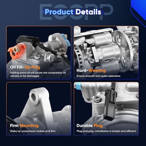 Image of ECCPP A /C Compressor Fit for Jeep for Grand Cherokee 4.7L 1999-2004 | AC Compressor with Clutch