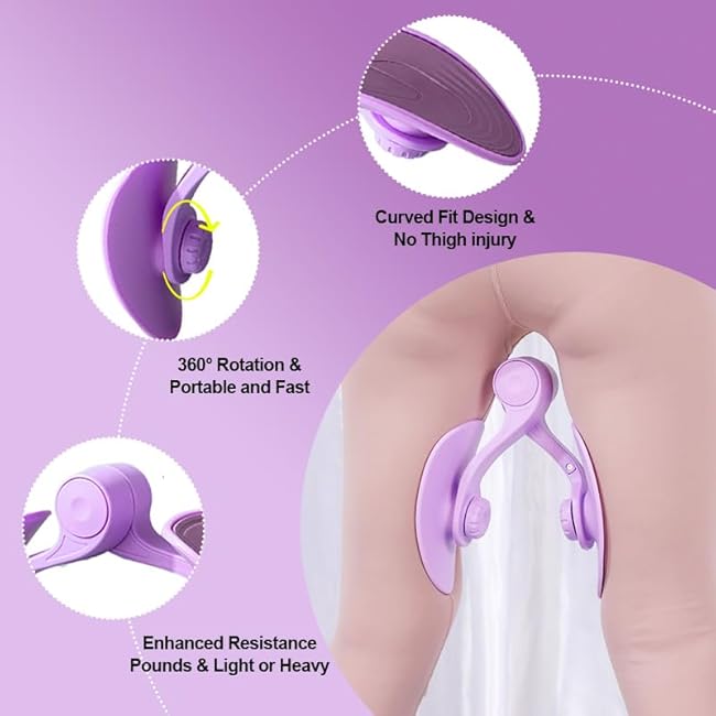 KITSY Premium Thigh Master Resistance Exerciser - 35lb Pelvic Floor & Inner Thigh Trainer, Kegel Exercise Machine for Men & Women, Durable Glute & Leg Toner Home Workout Equipment