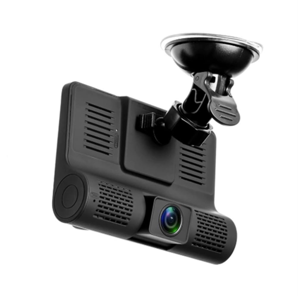 in-Car DVR with 4-Inch Screen: 3-Camera System, Parking Surveillance, Auto Video Recorder