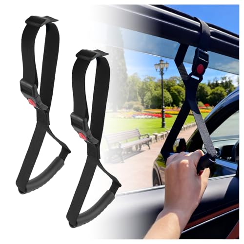 VKQTS 2PCS Car Door Handle for Elderly,Adjustable & Portable Car Handle Assist for Elderly/Pregnant/Disabled,Universal Auto Cane Cars Grab Handles Cars Accessories for SUV Truck