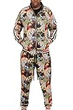 G-Style USA Conjunto de chándal para hombre con patrón de tigre, XX-Large