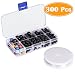 Paxcoo 300pcs Lava Stone Rock Beads with Crystal String for Jewelry Making