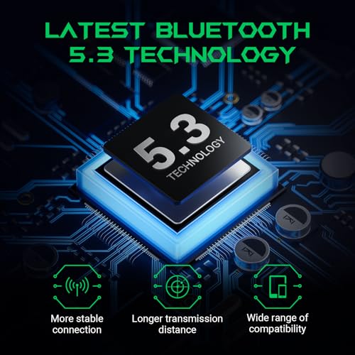 Image of Black Shark True Wireless Gaming Earbuds, Bluetooth 5.3with Gaming /Music Mode, 30 Hours of Playtime, Clear Call Stereo in-Ear Headphones, for Android /Cell Phone /Computer /Gaming -Lucifer T15