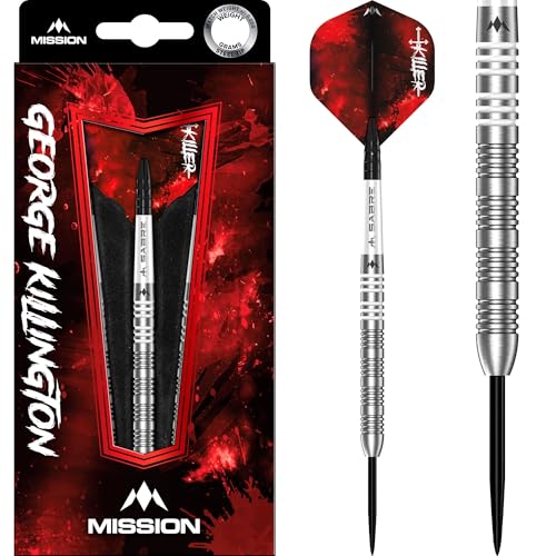 Fléchettes en acier 22g Mission George Killington 95% tungstène steel tip pour cible de bar