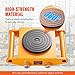 VEVOR Industrial Machinery Mover, 6T/13200lbs Machinery Moving Skate with 360°Rotation Cap and 4 PU Wheels, Heavy Duty Dolly Skates for Moving Equipment