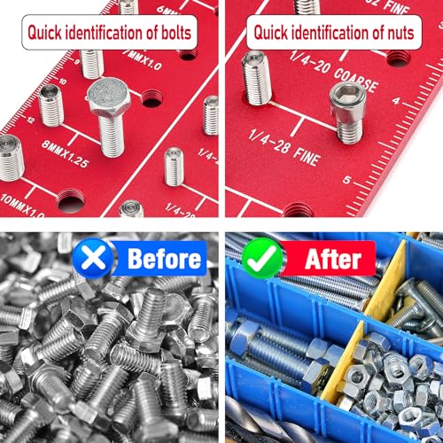 Manalete MAL697632 Thread Checker, 30 Nut And Bolt Thread Checker, Bolt Size And Thread Gauge thumb #1