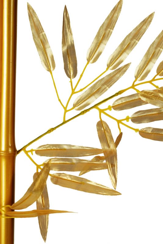Image of Artificial Bamboo Tree for Home Decoration I Artificial Plant Bamboo Sticks and Polyster Leaves Without Pot (5 Pieces; 1 Piece is 6.5 FEET Height; Golden)