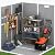 UDPATIO Outdoor Storage Shed 6 x 6 FT, Resin Garden Sheds Plastic Patio Outdoor Storage with Lockable Door for Tool, Bike, Garbage Can Gray White