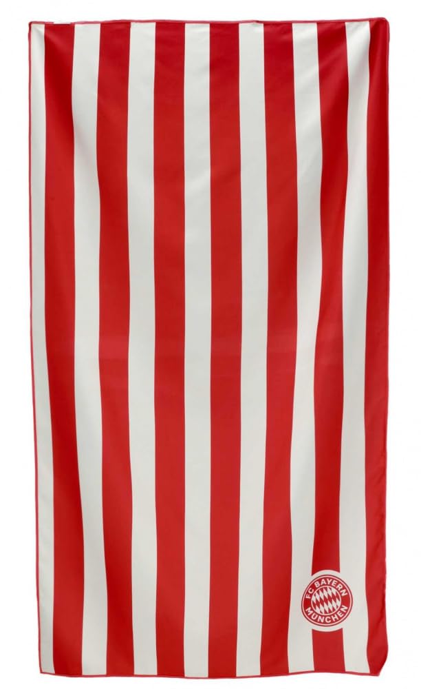 FC Bayern München Microfaser Strandtuch - Streifen - im Beutel 90 x 160 cm FCB