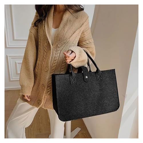 Large Capacity Felt Shoulder Bag Portable Storage Organizer Toy Sundries Crossbody Handbag Women3