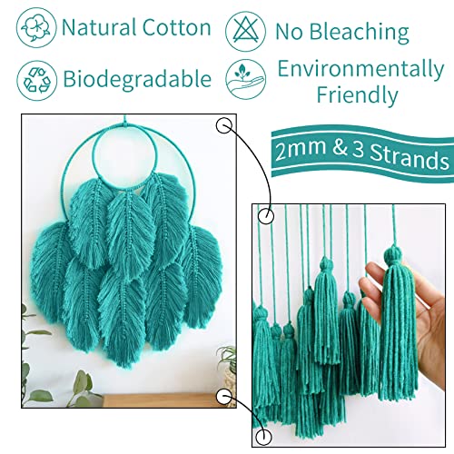 LEREATI Macrame Cord 2mm x 100m, Thick Macrame Rope Natural Cotton Rope Craft String - Image 4