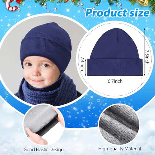 Suhine Kids Winter Beanies Scarves Gloves Set Gloves Knitted Scarves Wrap Winter Beanie Hat for Boys Girls 5-123