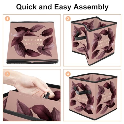 Boîte de rangement pliable Foliage Dreams pour optimiser vos placards de chambre