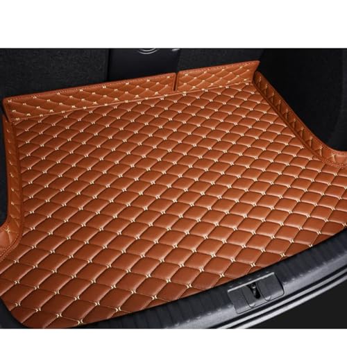 Tapis de coffre en cuir luxueux marron pour intérieur Peugeot 207 et 2008